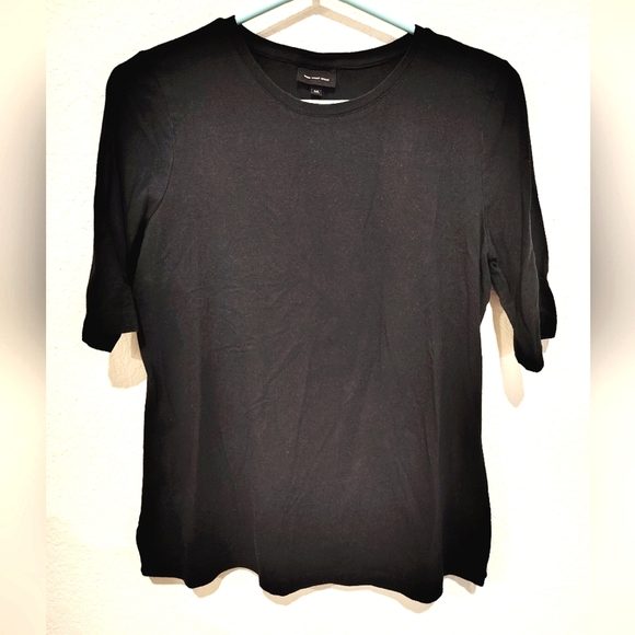 Who What Wear Black Short Sleeve Tee 95% Cotton - Picture 1 of 4